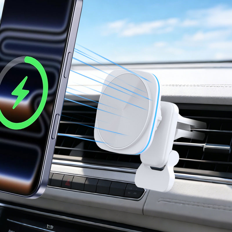 Wireless Car Charger Mount Fast Charging - Cargador Inalámbrico Magnético para Auto de