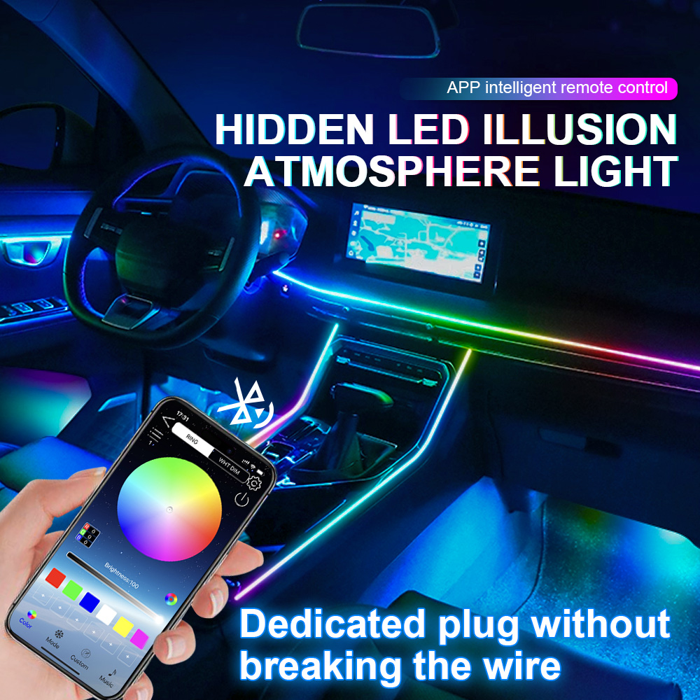 Luz Ambiental para Automóvil 6 - Led Ambient Interior Car Lights App Control reseña y precio