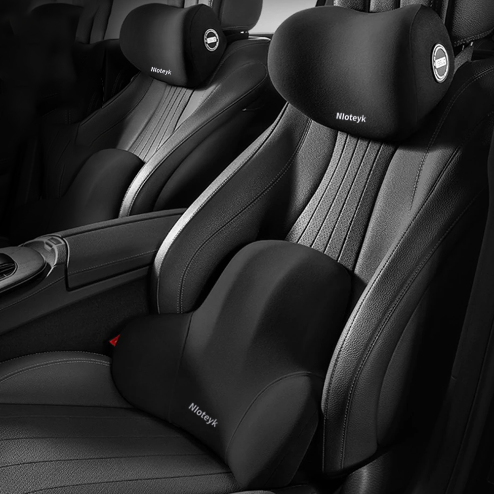 Cojín para el cuello del coche - Memory Foam Car Neck Pillow Lumbar Support reseña y precio