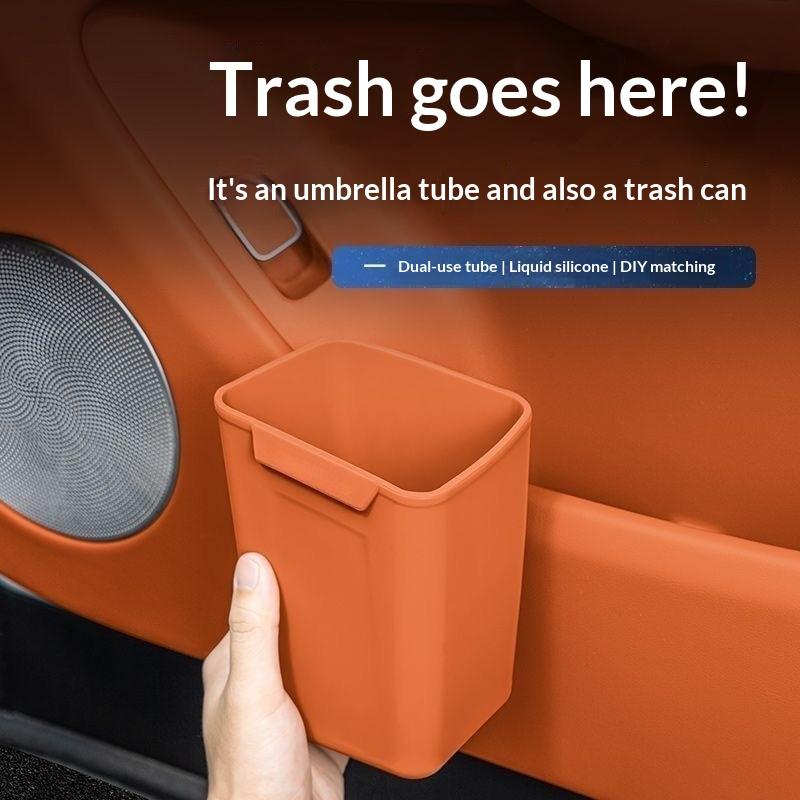 Nuevo Portavasos de Silicona p - Waterproof Car Trash Can With Lid reseña y precio