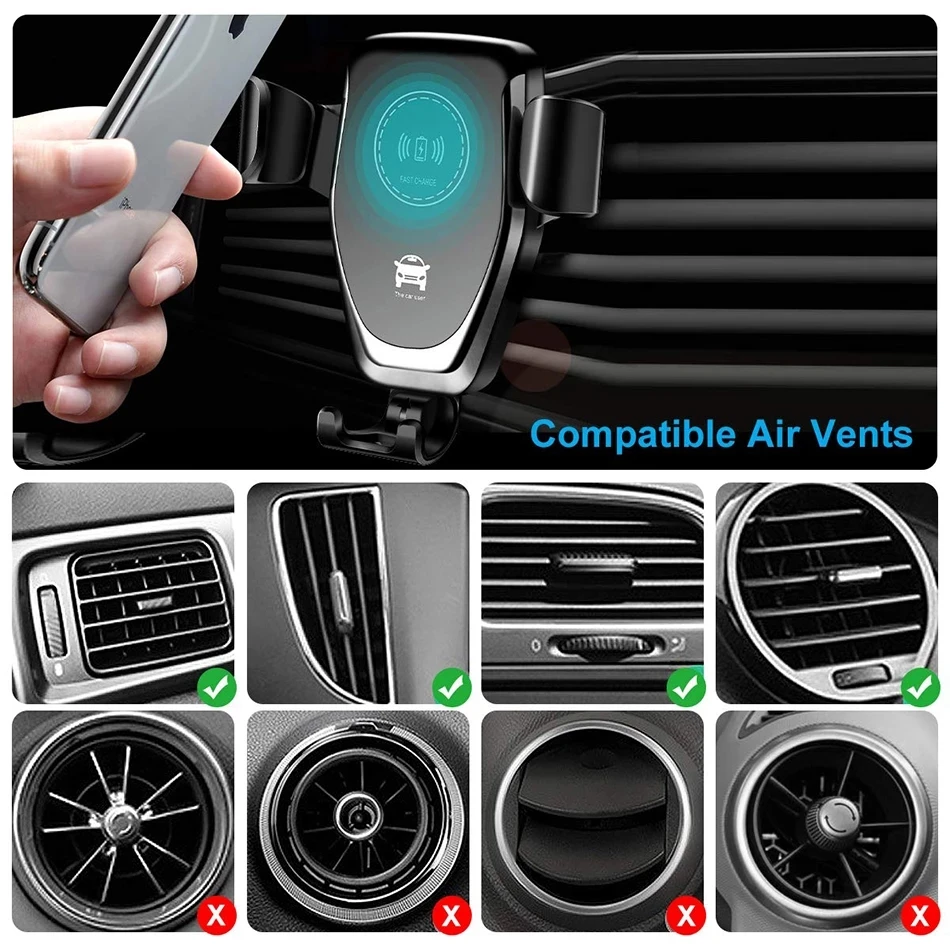 VIKEFON: cargador inalámbrico  - Wireless Car Charger Mount Fast Charging reseña y precio