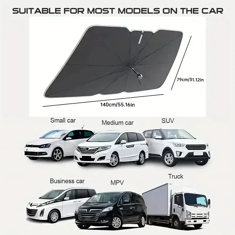 Parasol para Coche, Sombrilla  - Car Sunshade Windshield Umbrella Foldable reseña y precio