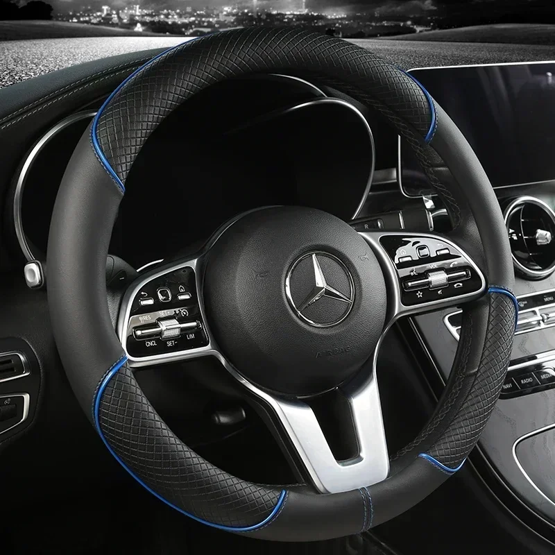 Funda de cuero Pu para volante - Car Steering Wheel Cover Anti Slip Breathable reseña y precio