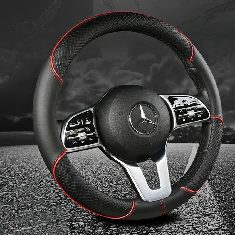 Funda de cuero Pu para volante - Car Steering Wheel Cover Anti Slip Breathable reseña y precio