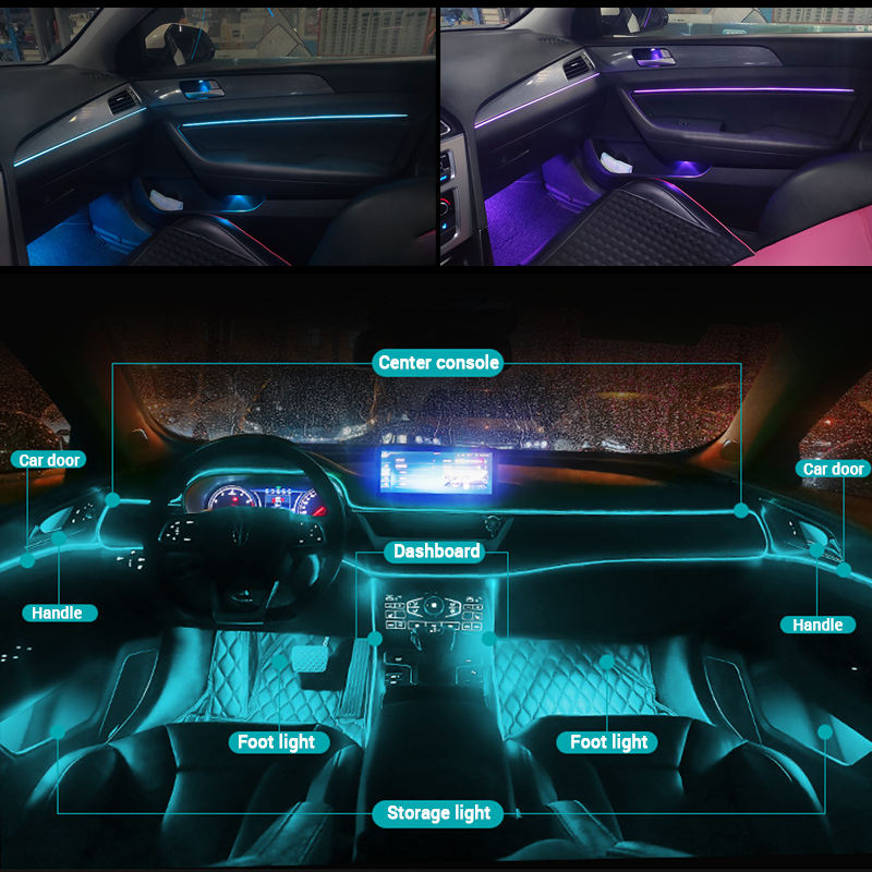 Luz Ambiental LED para Pies de - Led Ambient Interior Car Lights App Control reseña y precio