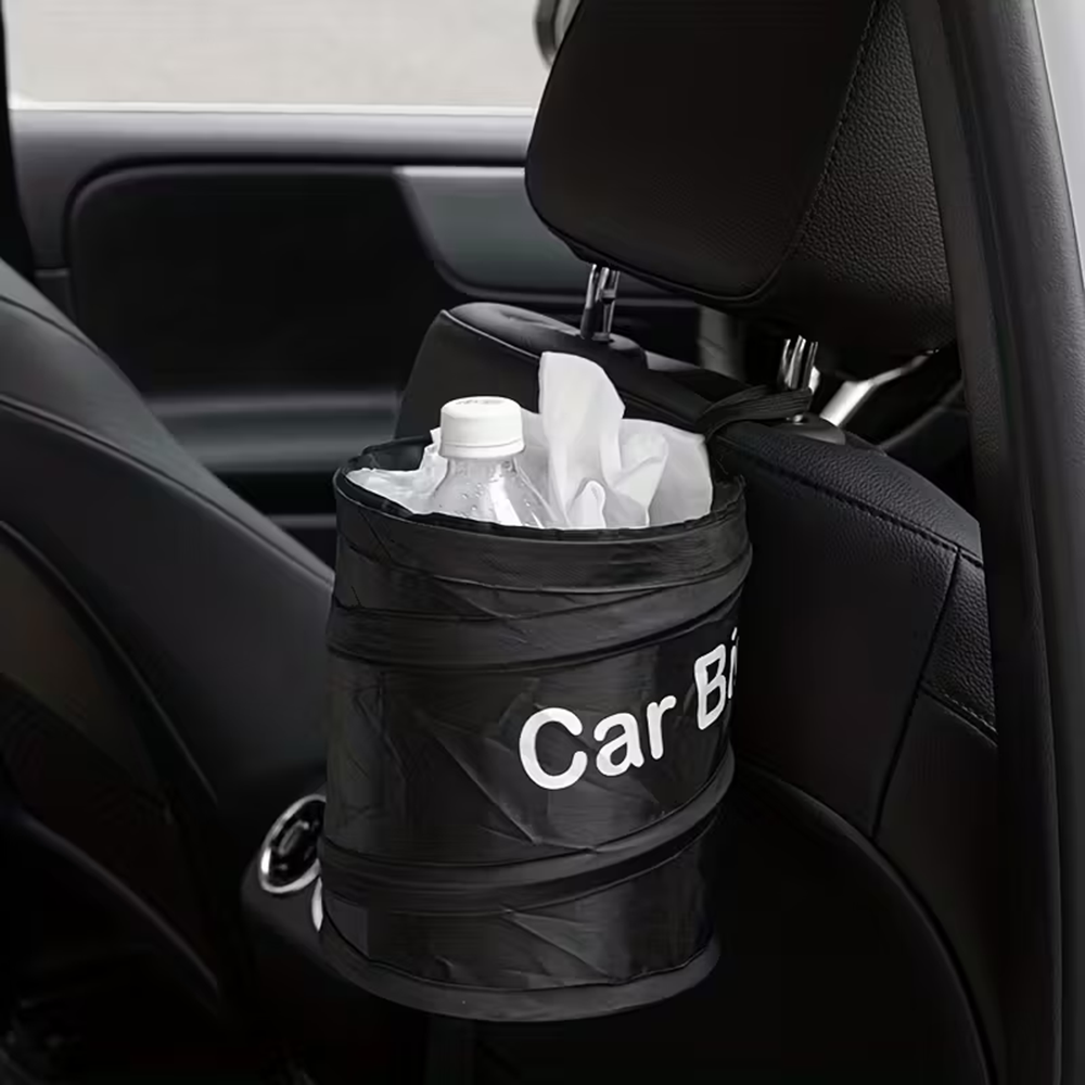 Mini cubo de basura emergente  - Waterproof Car Trash Can With Lid reseña y precio