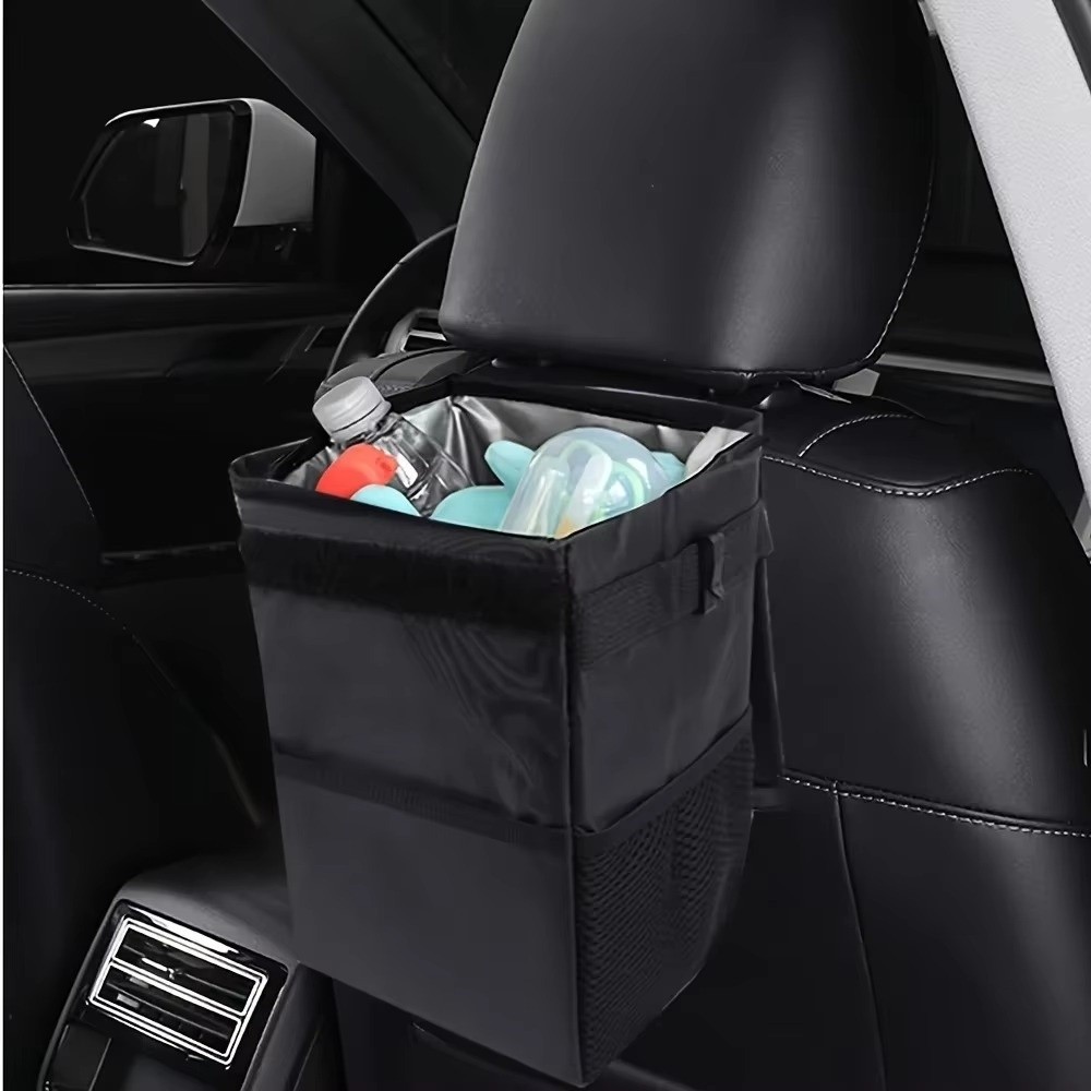 Cubo de basura plegable para c - Waterproof Car Trash Can With Lid reseña y precio