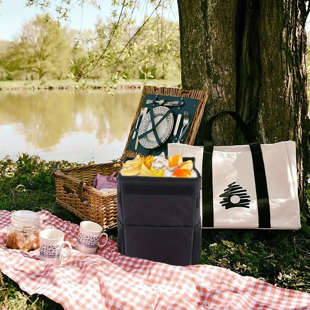 Cubo de basura plegable para c - Waterproof Car Trash Can With Lid reseña y precio